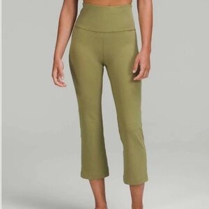 Lululemon Groove High Rise Crop 23" Leggings Bronze Green